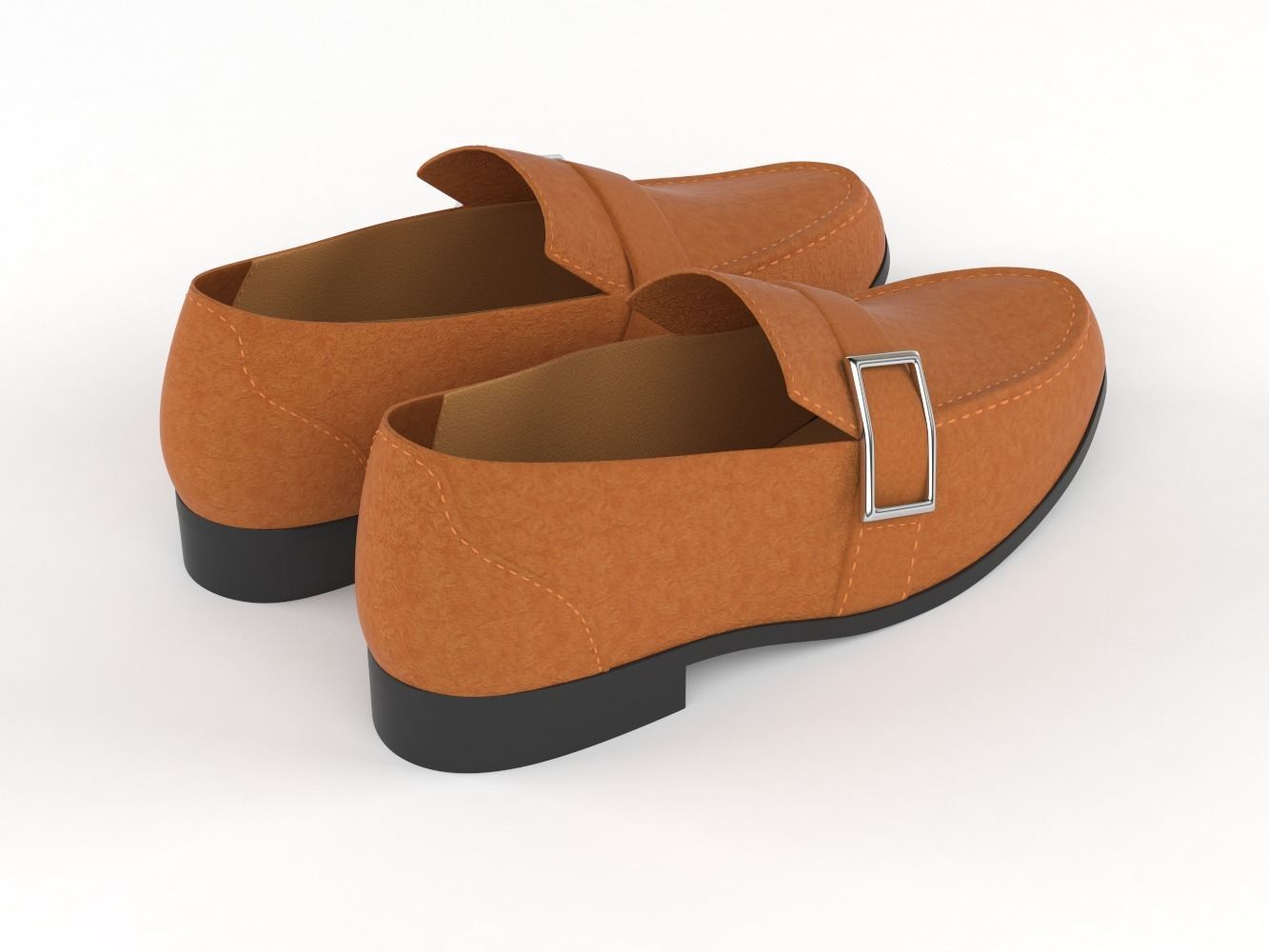 Men Leather Shoes 3D model_3