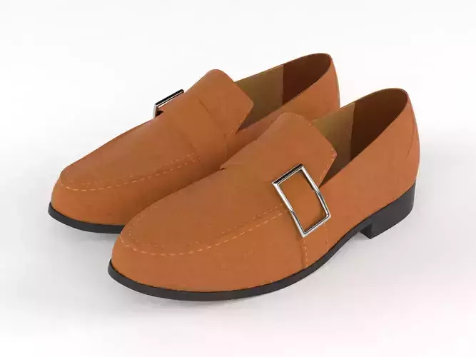 Men Leather Shoes 3D model