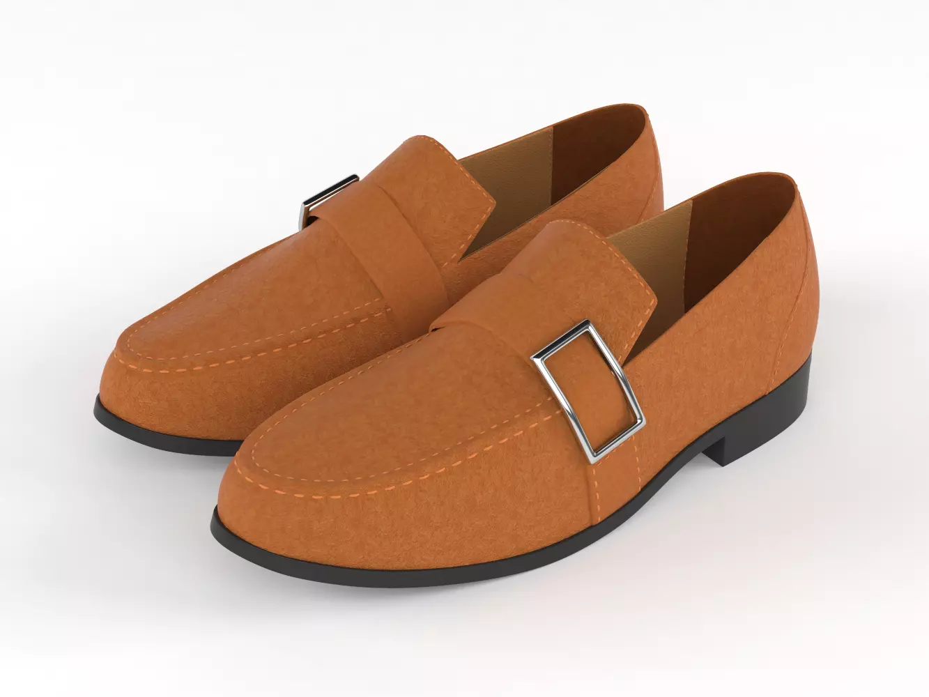 Men Leather Shoes 3D model_0