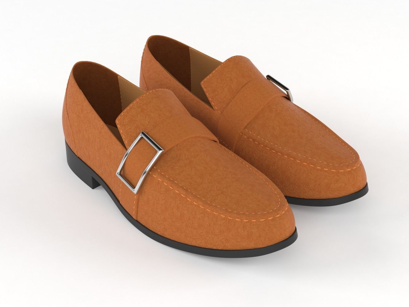 Men Leather Shoes 3D model_6