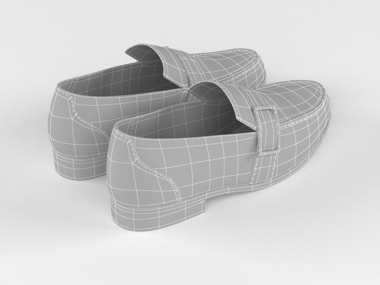 Men Leather Shoes 3D model_10