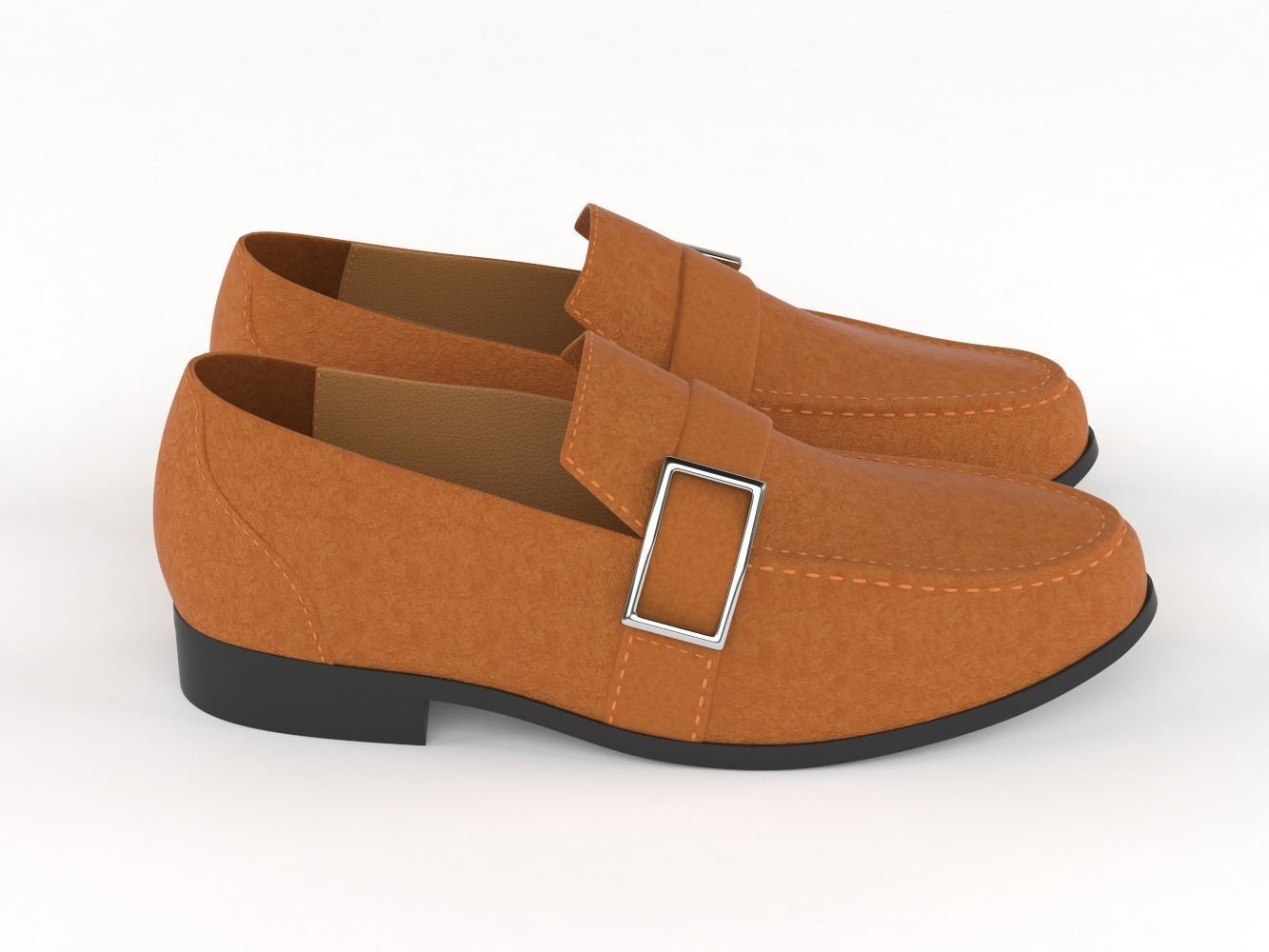 Men Leather Shoes 3D model_2