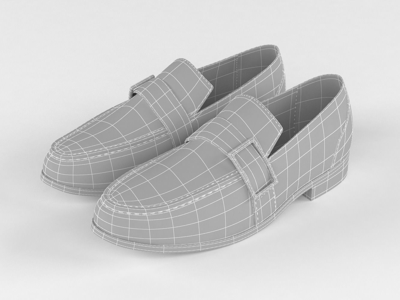 Men Leather Shoes 3D model_12
