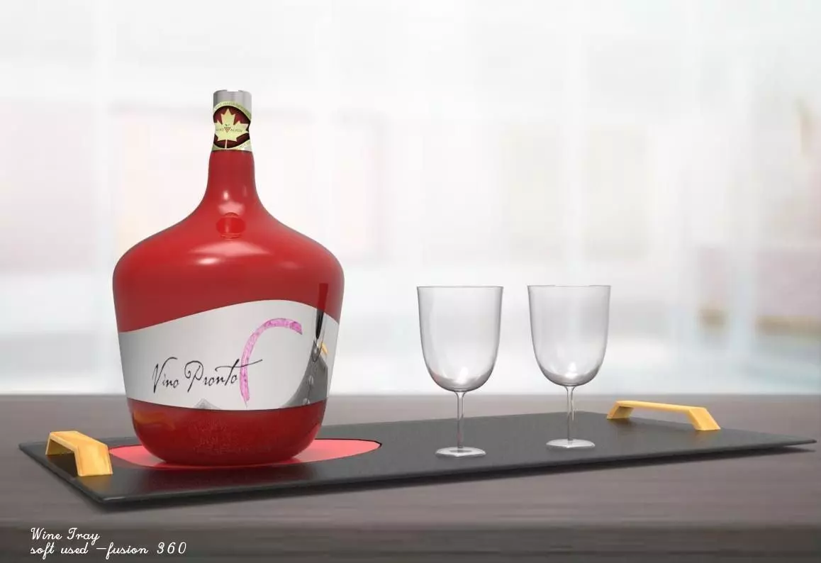 Wine Bottle Free 3D model