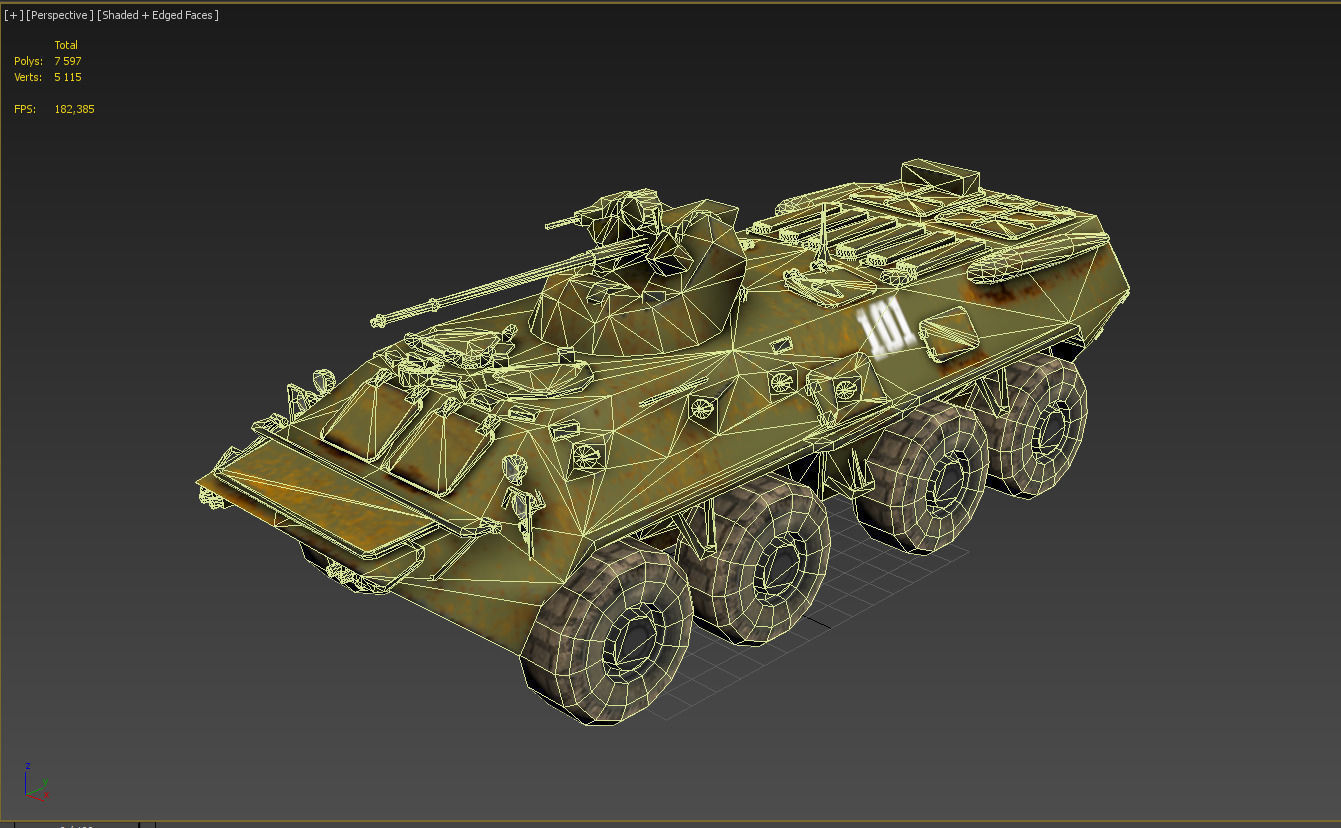 BTR-82A APC Russia Low-poly 3D model_1
