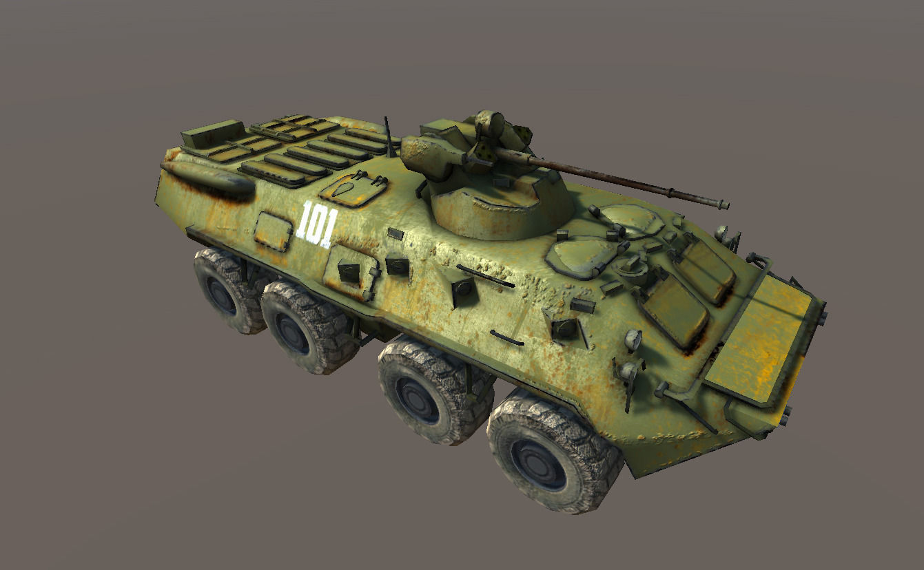 BTR-82A APC Russia Low-poly 3D model_3