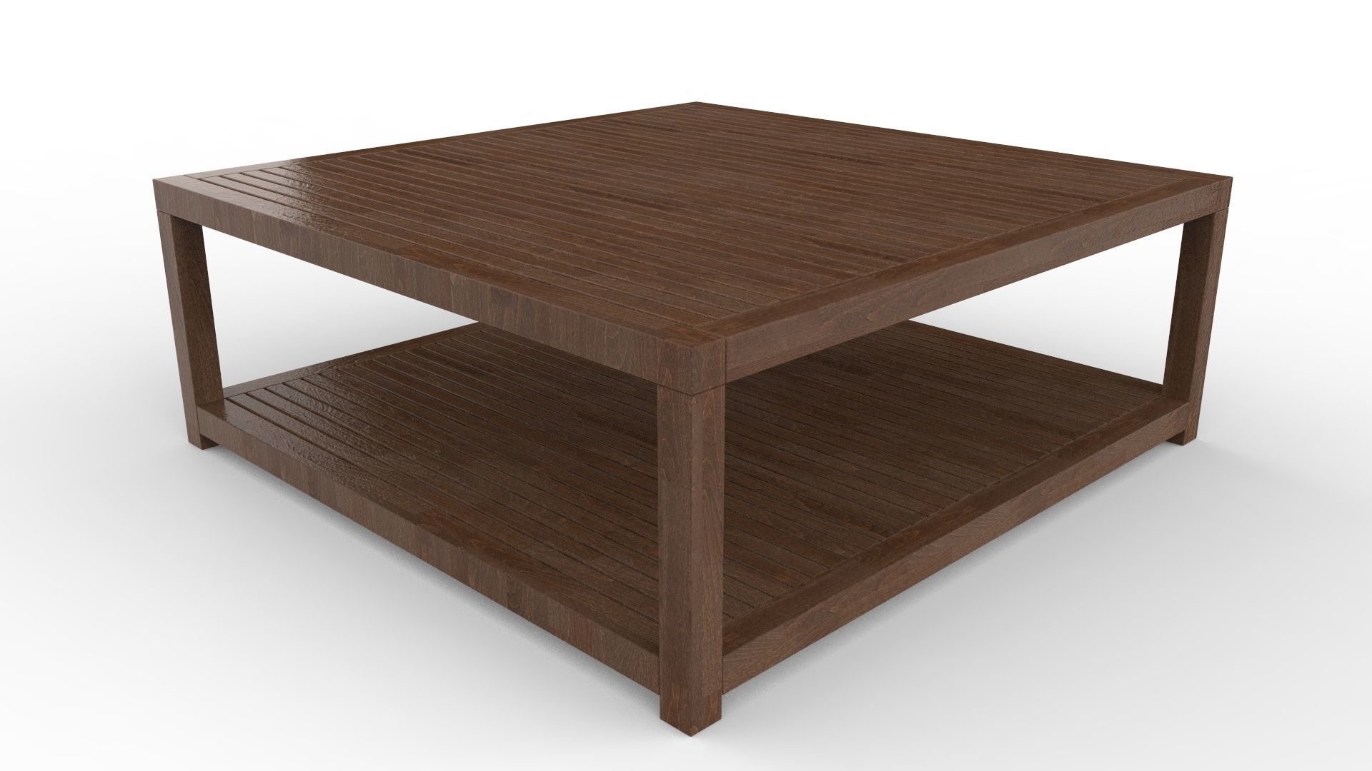 Wooden Center Table 3D model_4