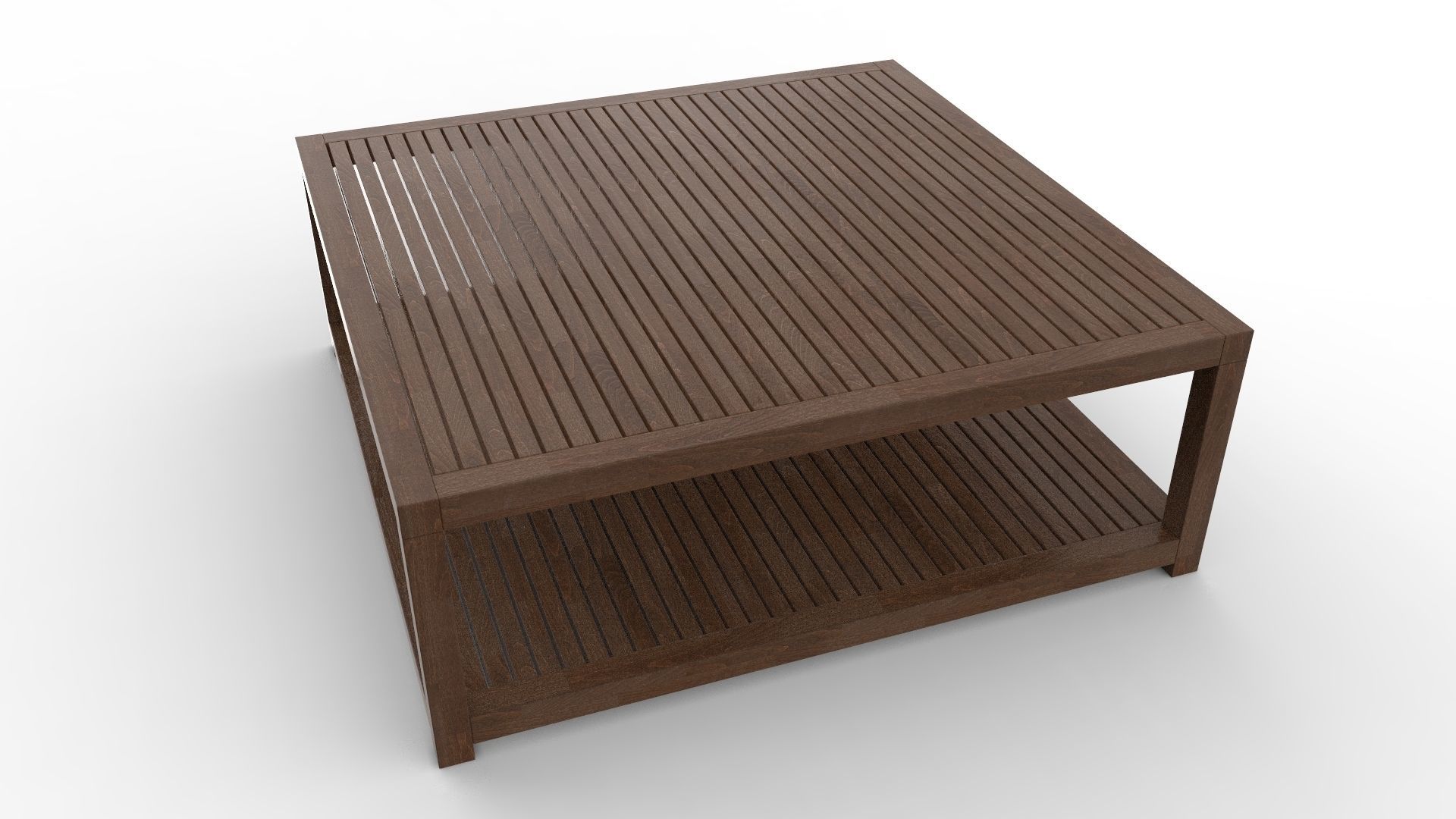 Wooden Center Table 3D model_12