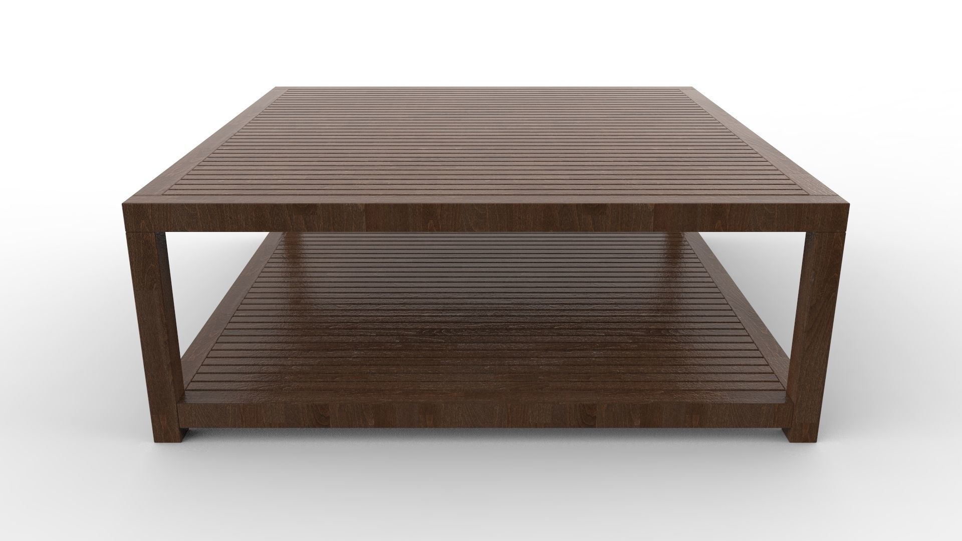 Wooden Center Table 3D model_1