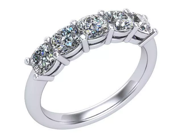 Cushion five diamonds band  3D print model_0