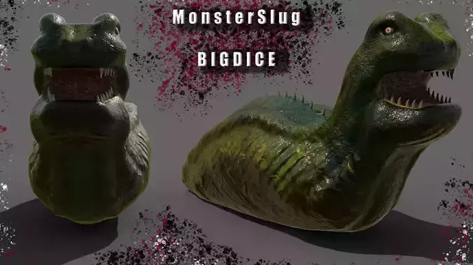 Monsterslug Lowpoly Engine Ready  Low-poly 3D model