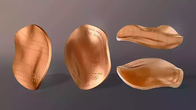 Vancouver 2010 Olympic Medal Low-poly 3D model