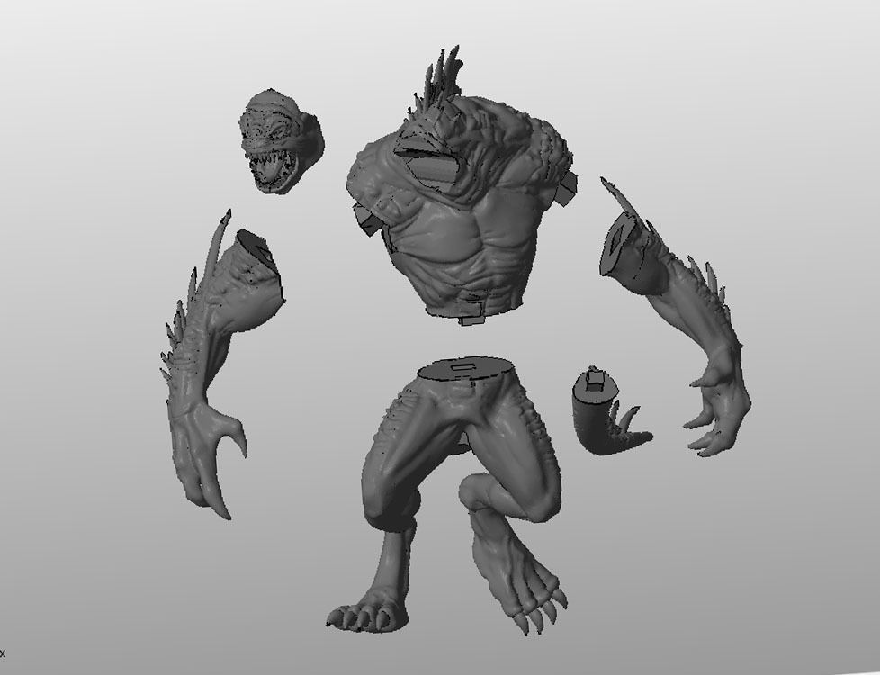 Leviathan 65mm 3D print model_7