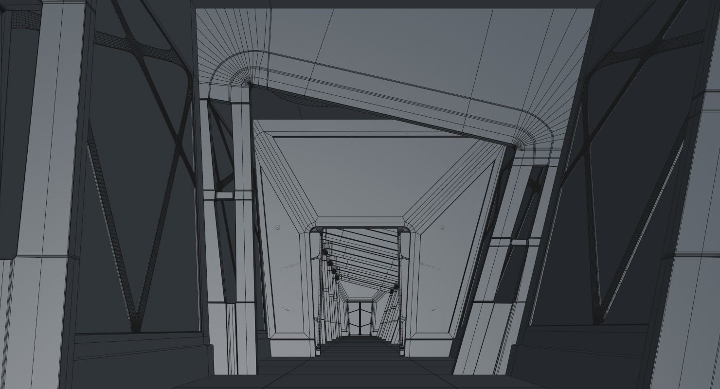 Sci Fi Corridor 3D model_25