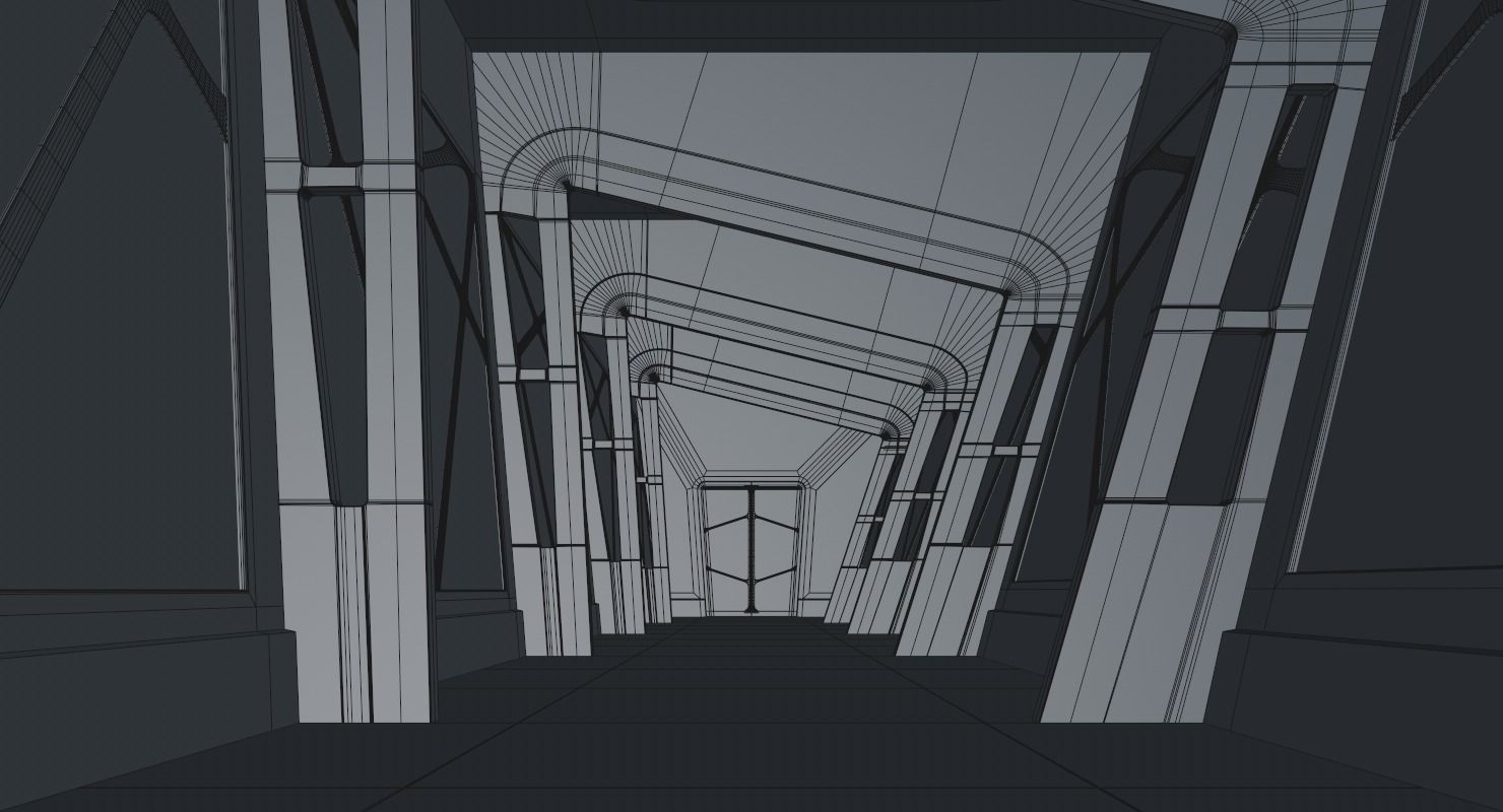 Sci Fi Corridor 3D model_13