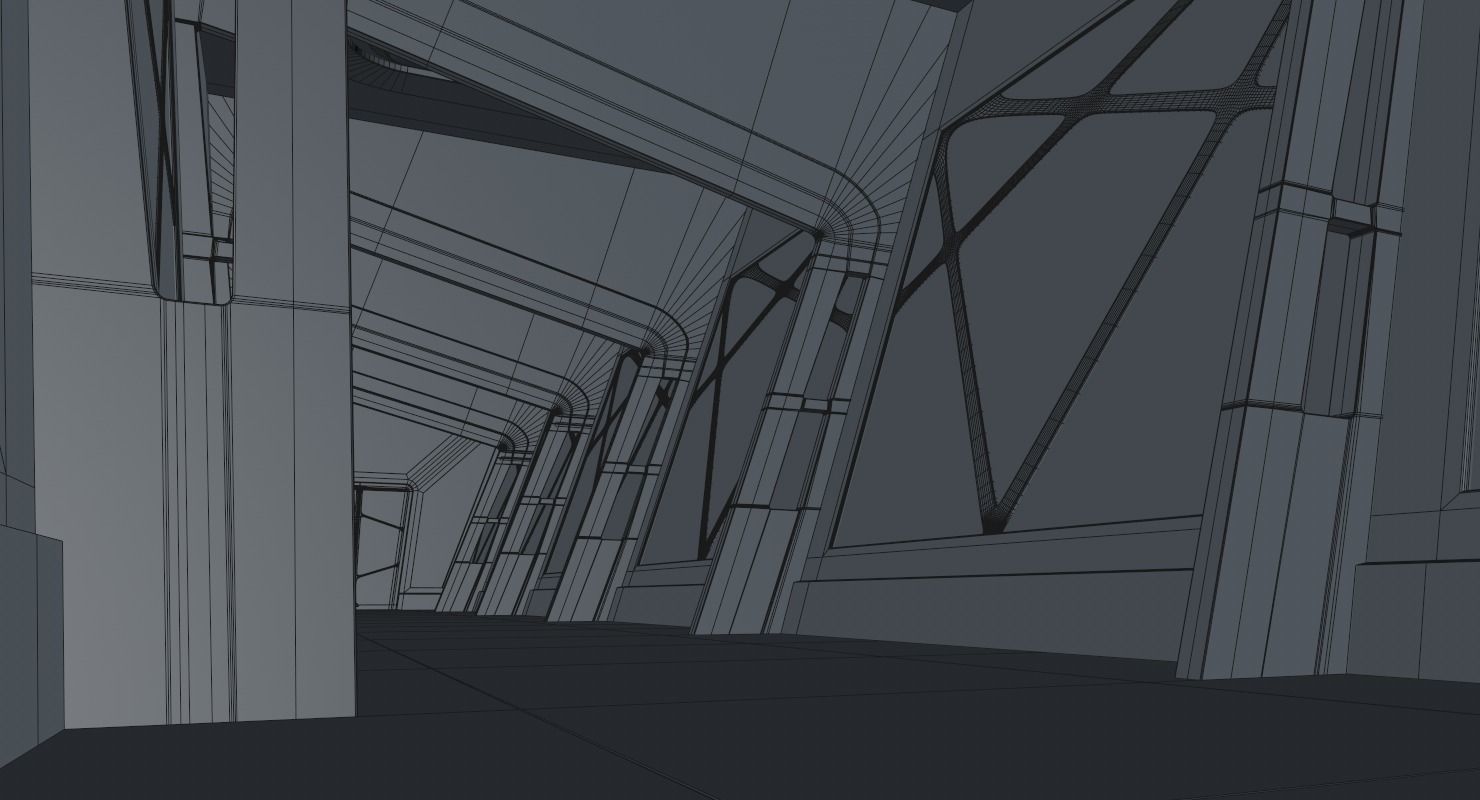 Sci Fi Corridor 3D model_16