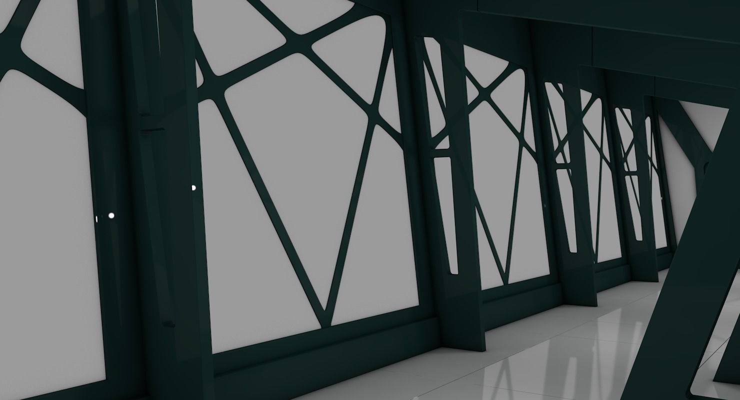 Sci Fi Corridor 3D model_1