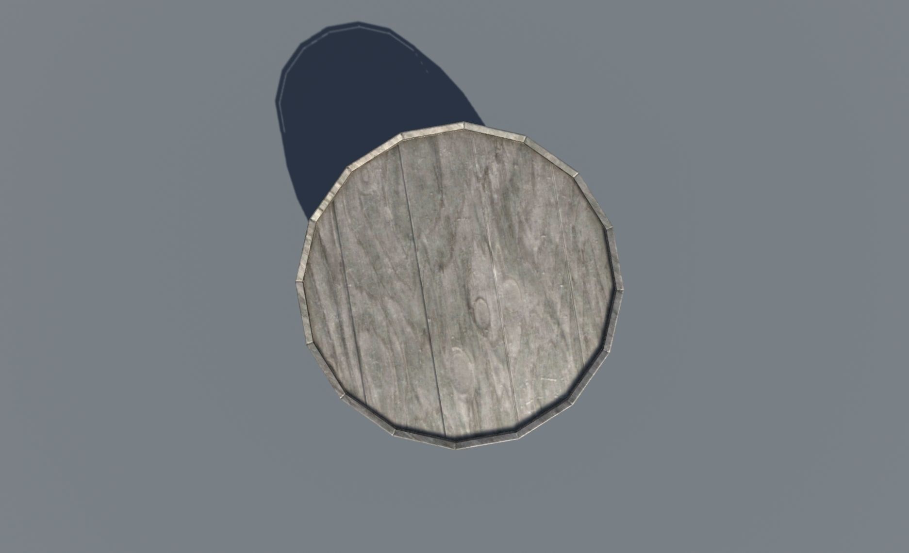 Low-Polygon wooden barrel Free low-poly 3D model_2