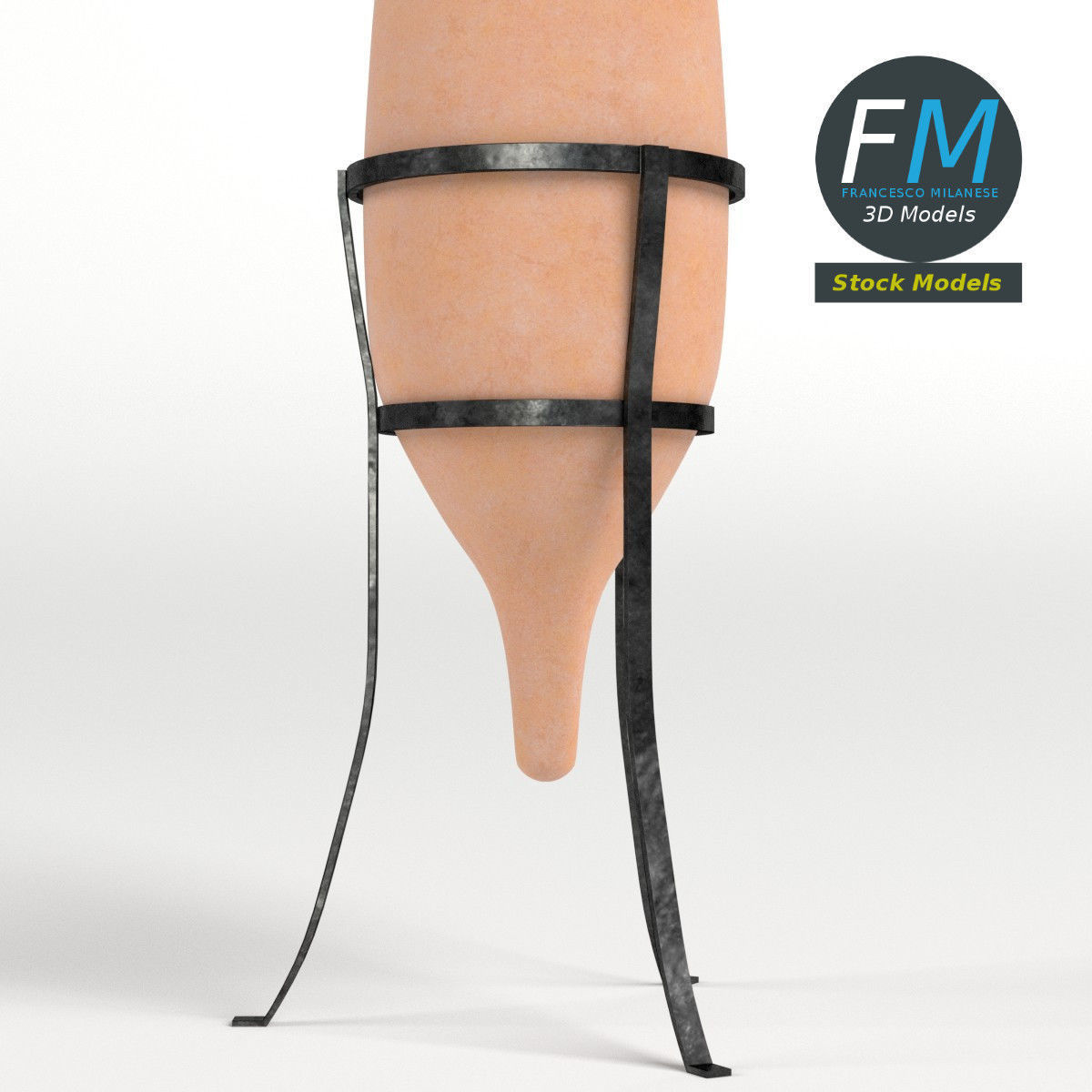 Roman amphora on stand 1 3D model_3