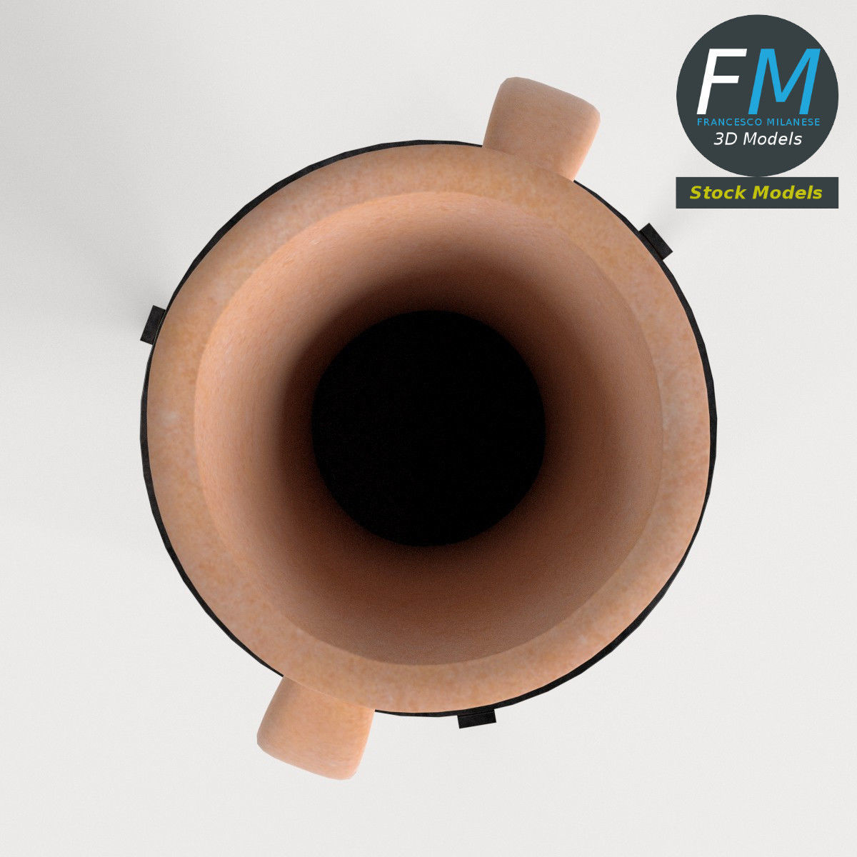 Roman amphora on stand 1 3D model_6
