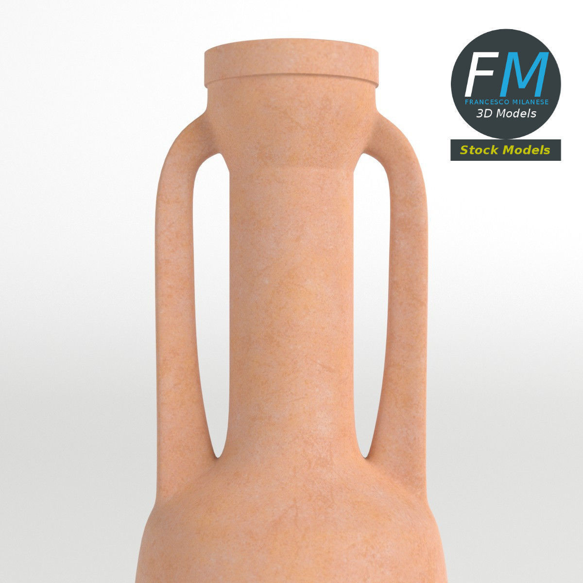 Roman amphora on stand 1 3D model_4