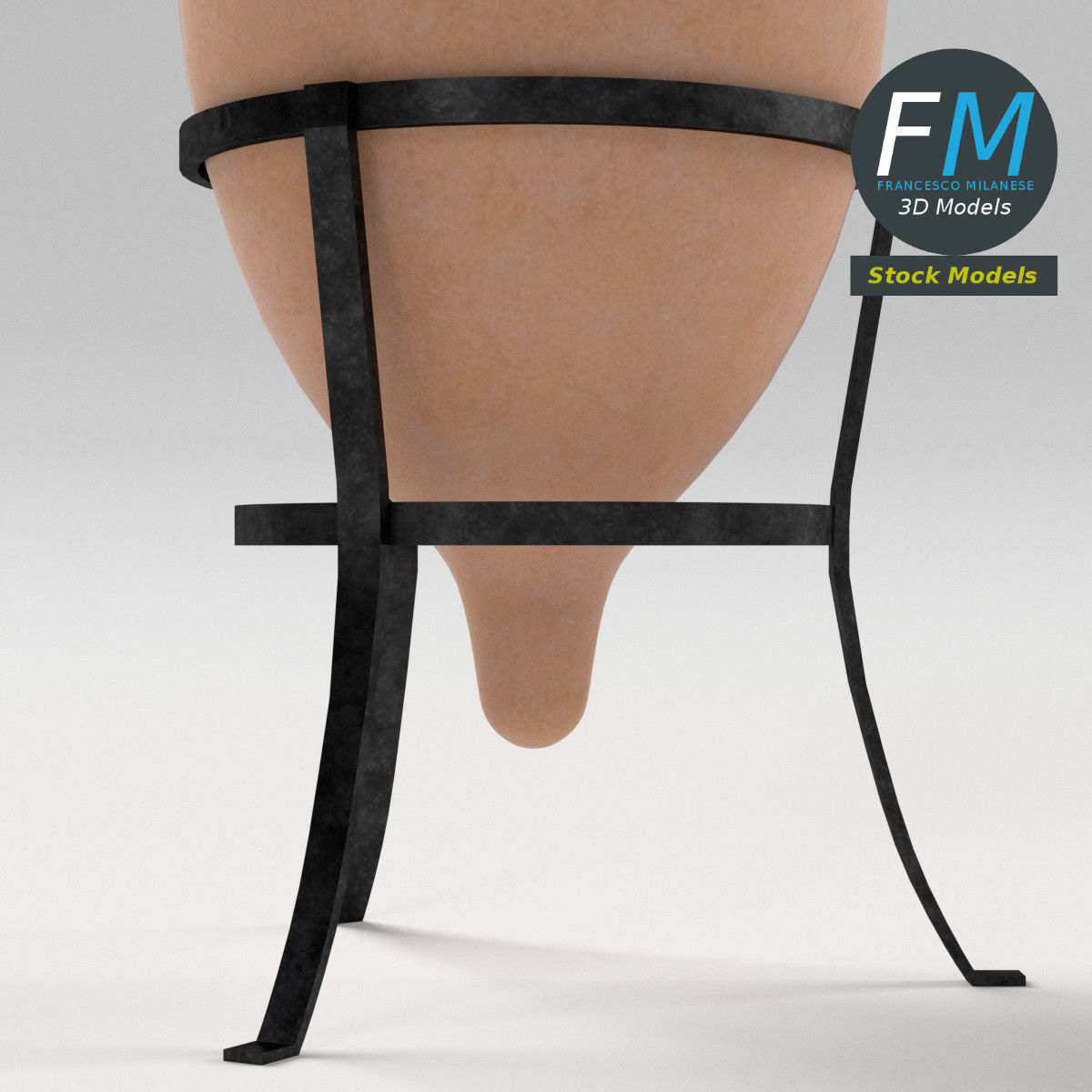 Roman amphora on stand 2 3D model_4