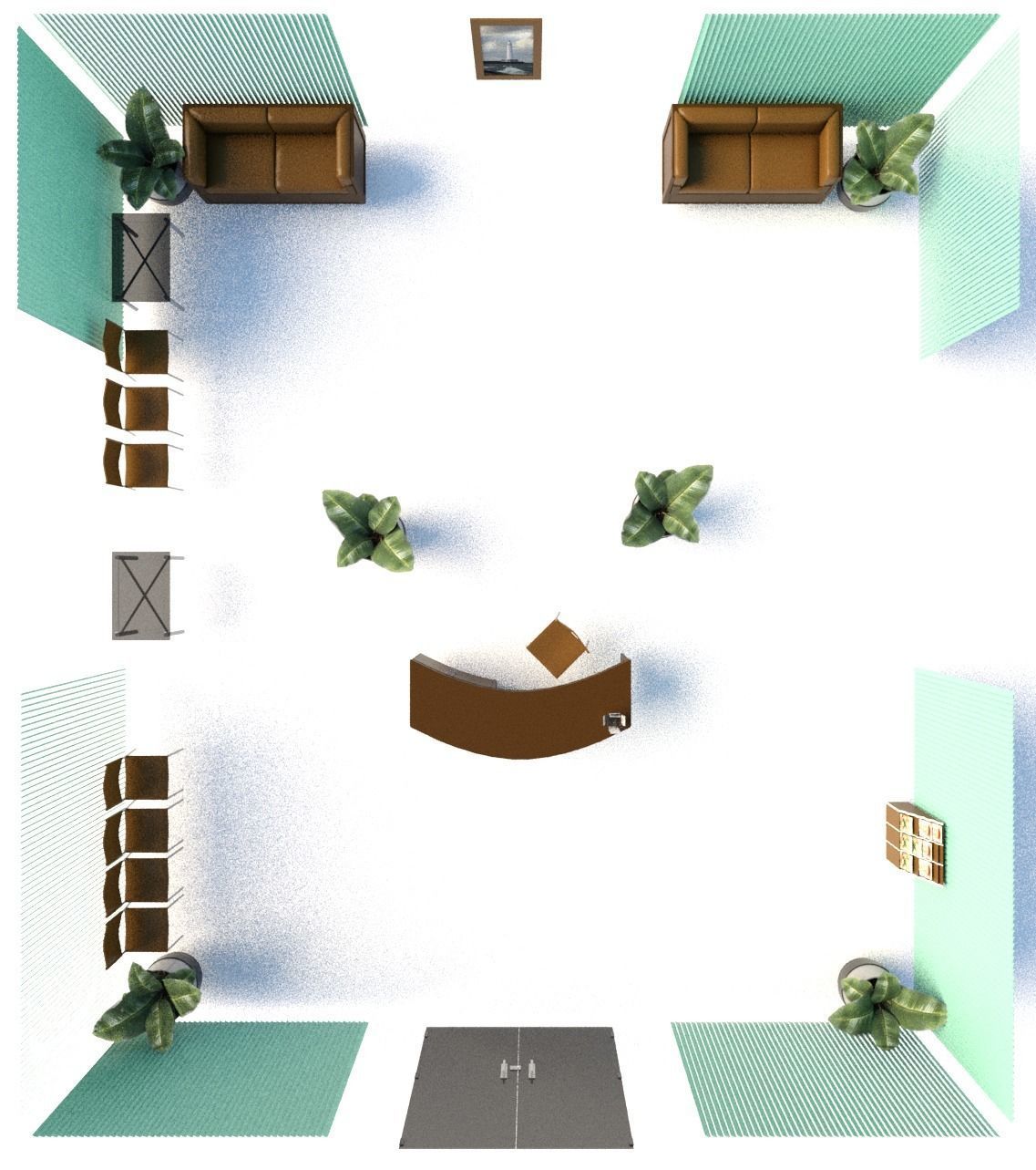 Lighthouse whit Interiors Low-poly 3D model_20