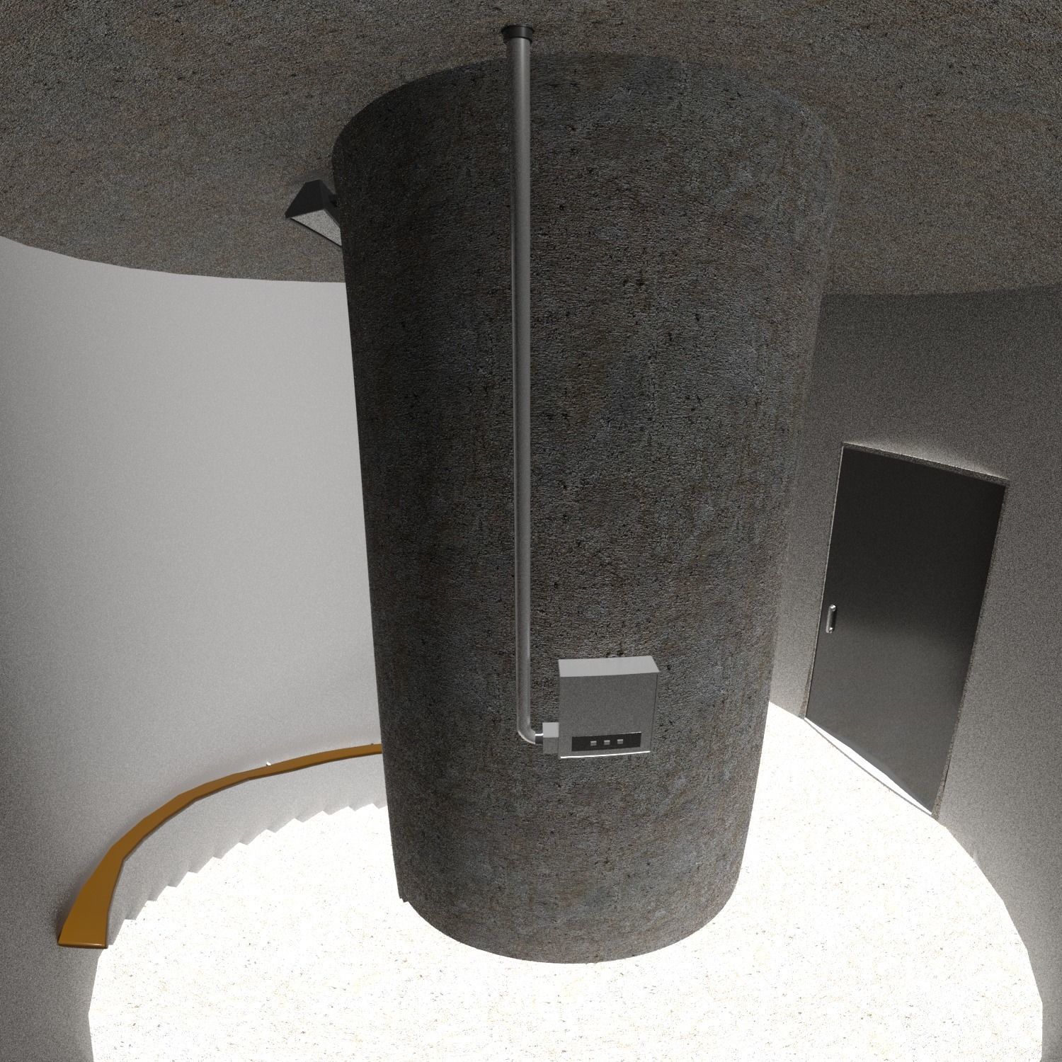 Lighthouse whit Interiors Low-poly 3D model_19