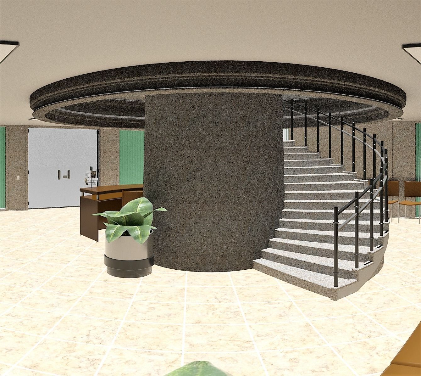 Lighthouse whit Interiors Low-poly 3D model_17