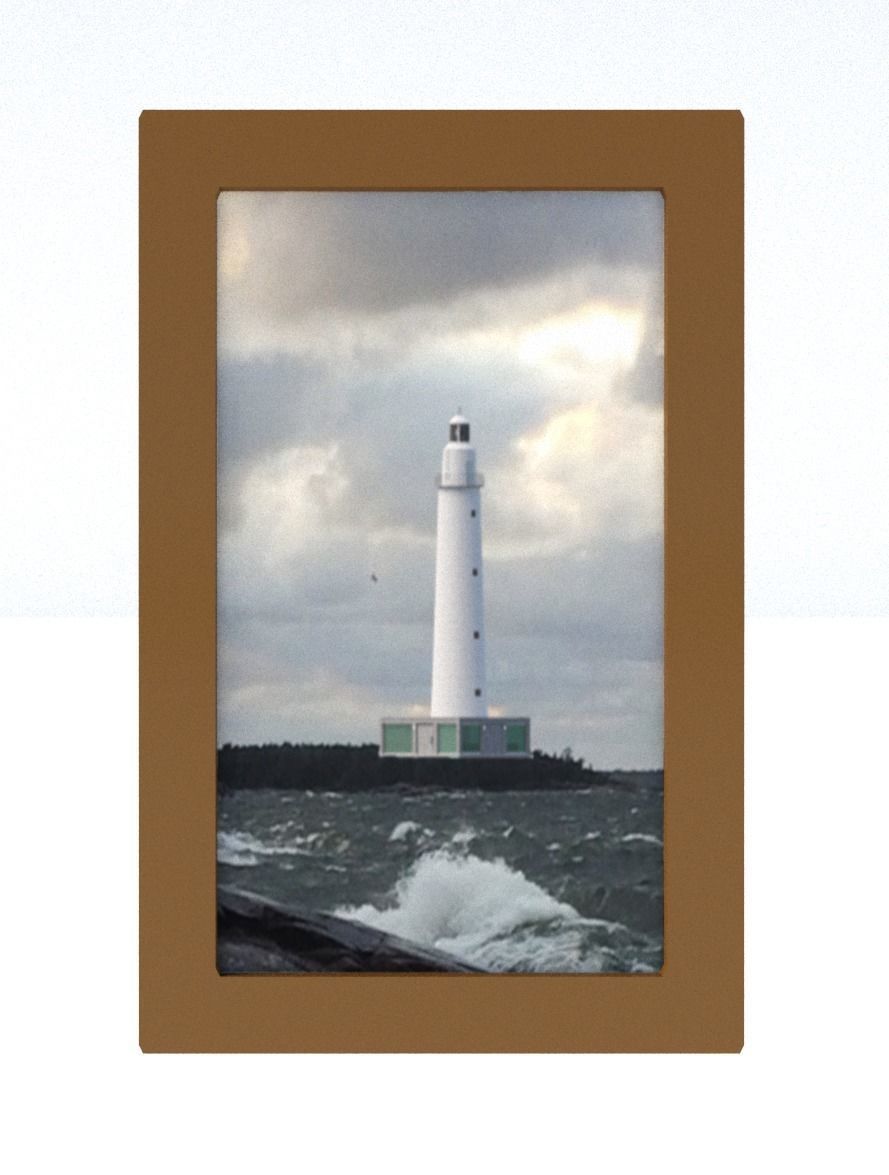 Lighthouse whit Interiors Low-poly 3D model_12