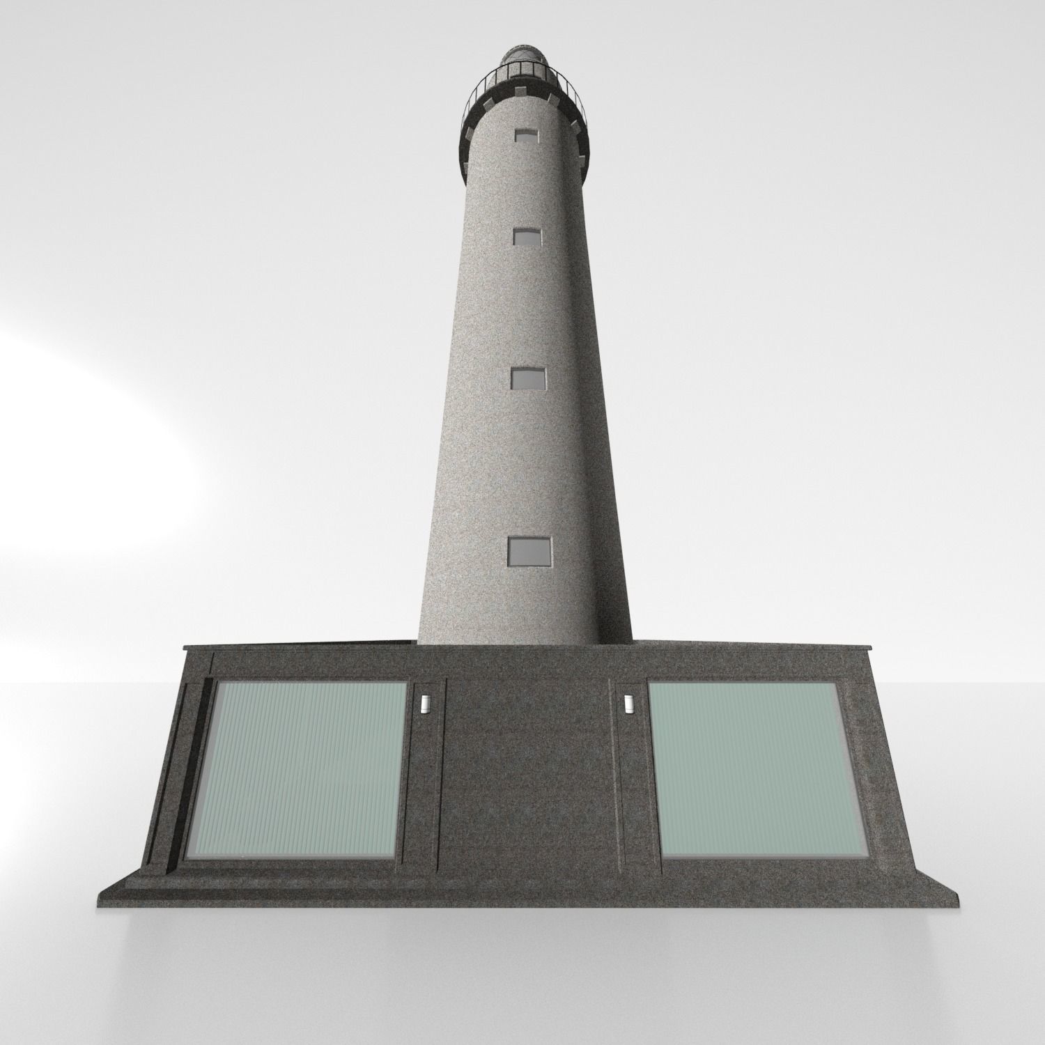 Lighthouse whit Interiors Low-poly 3D model_9
