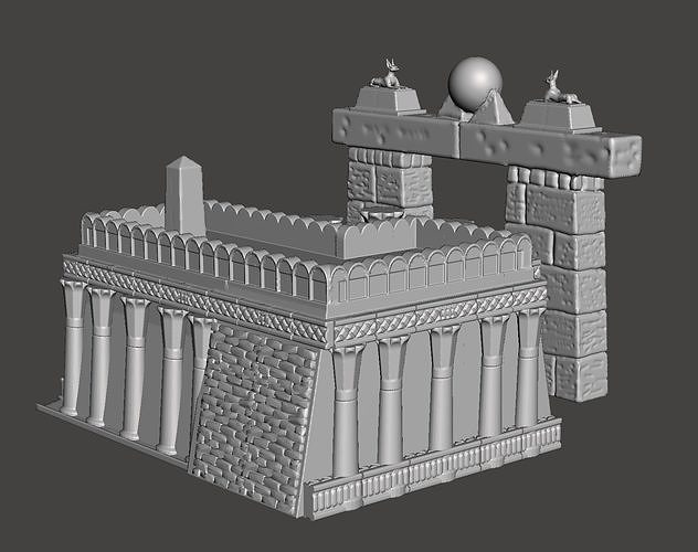 Egyptian Temple 3D print model
