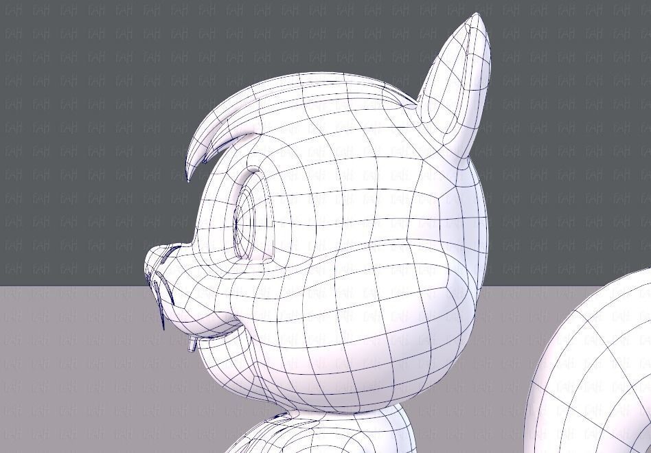 Squirrel V02 Low-poly 3D model_31