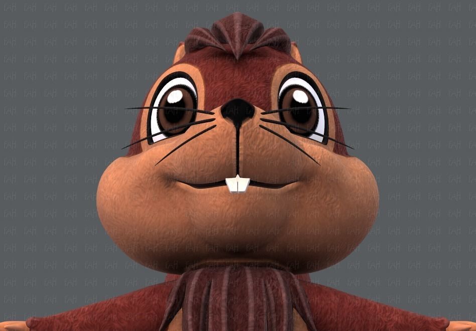 Squirrel V02 Low-poly 3D model_39