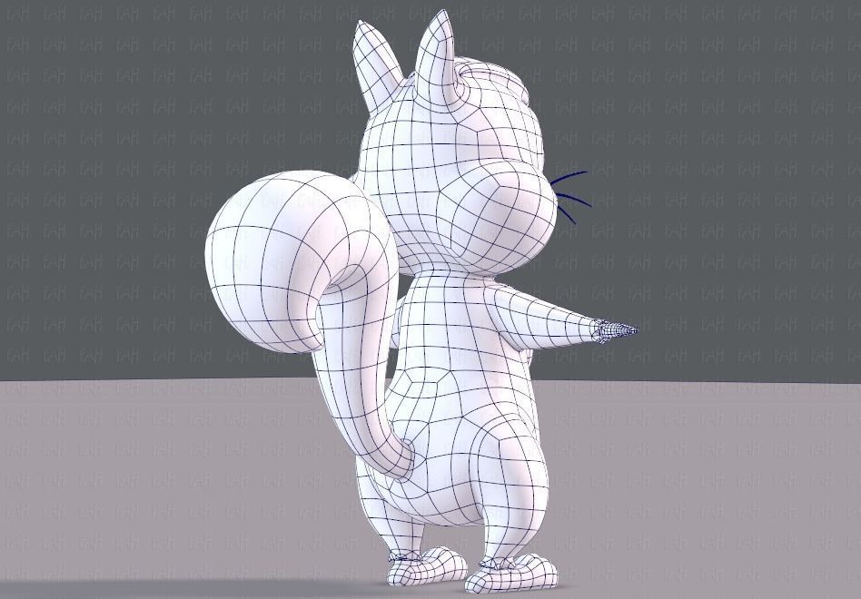Squirrel V02 Low-poly 3D model_36