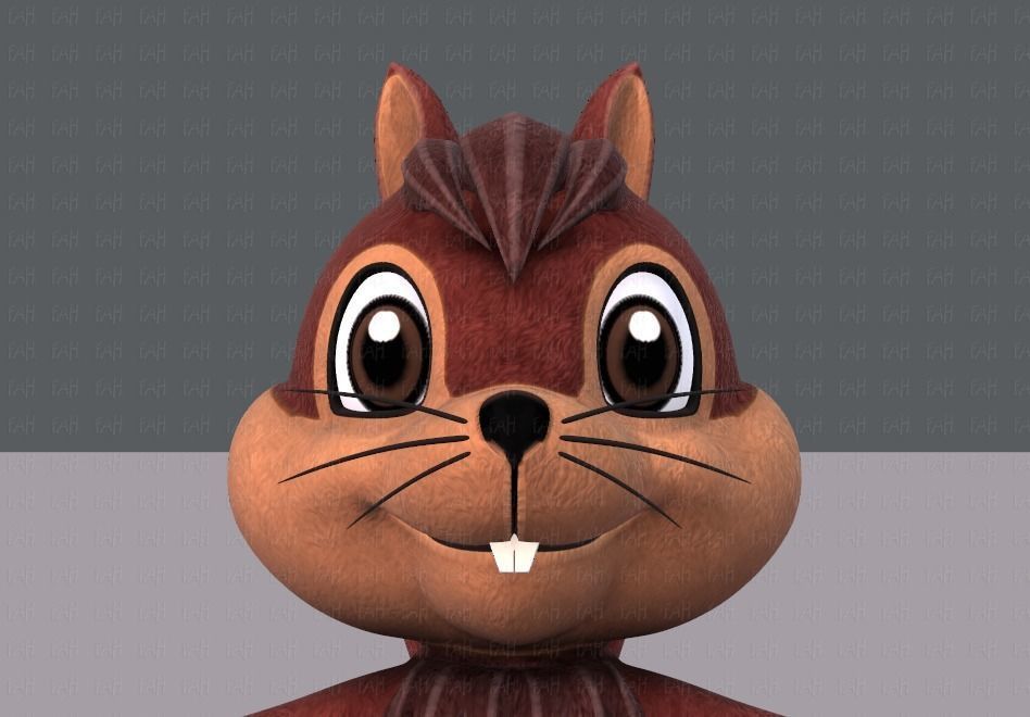 Squirrel V02 Low-poly 3D model_17
