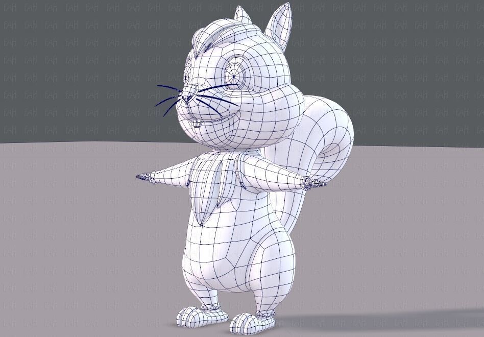 Squirrel V02 Low-poly 3D model_34