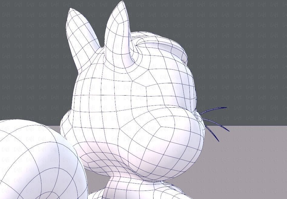 Squirrel V02 Low-poly 3D model_28