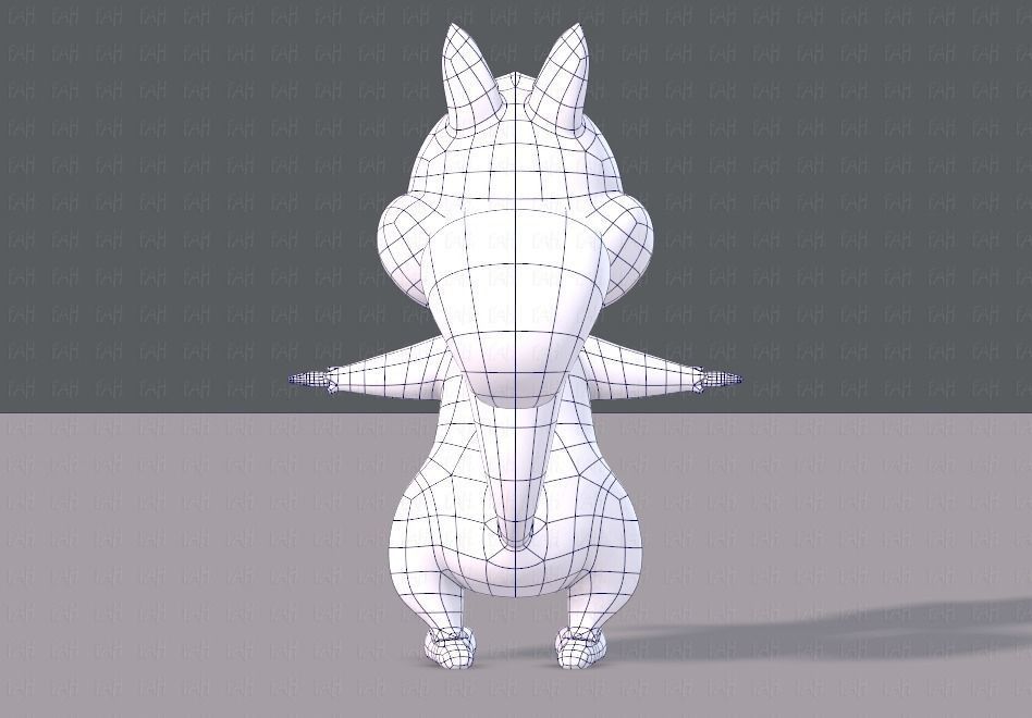 Squirrel V02 Low-poly 3D model_13