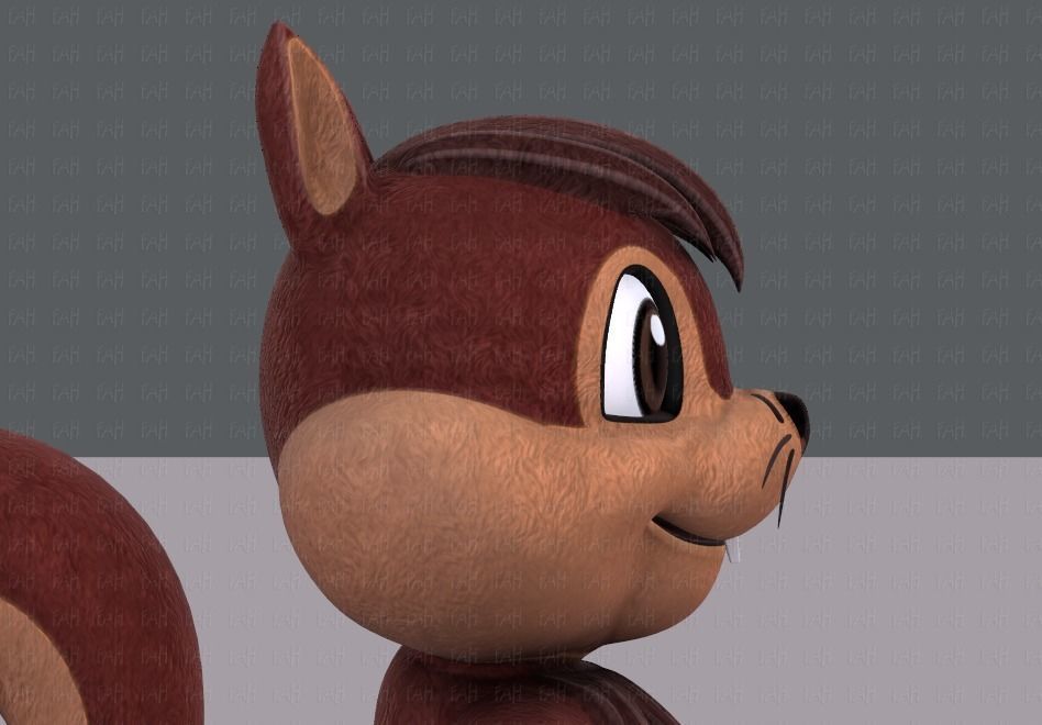Squirrel V02 Low-poly 3D model_19