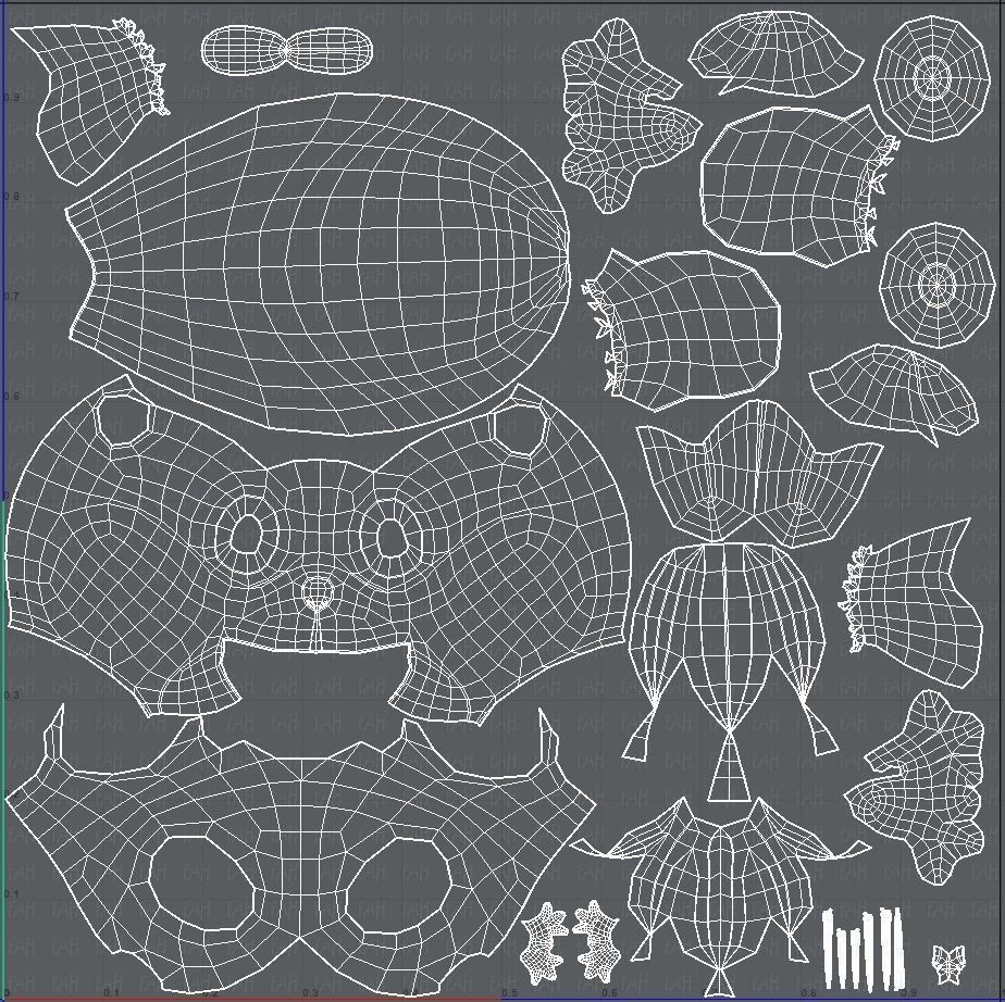 Squirrel V02 Low-poly 3D model_45