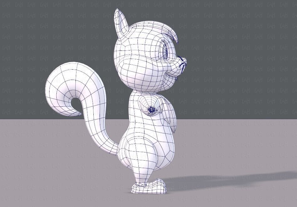 Squirrel V02 Low-poly 3D model_11