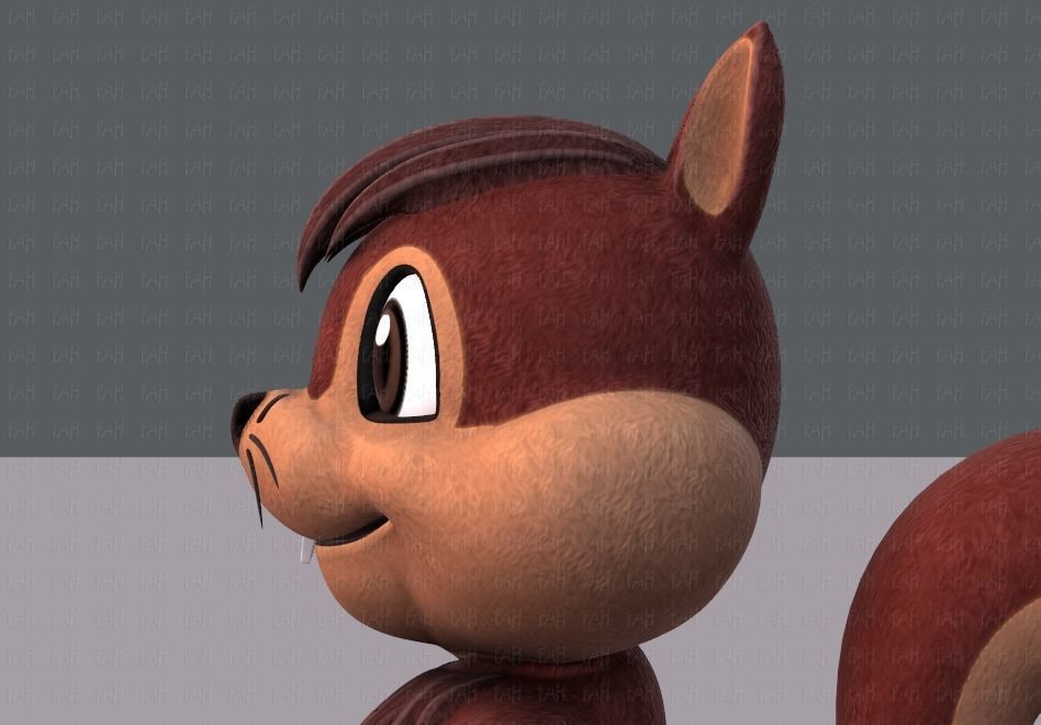 Squirrel V02 Low-poly 3D model_23