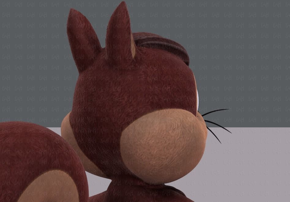 Squirrel V02 Low-poly 3D model_20