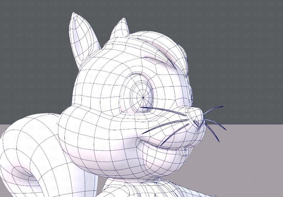 Squirrel V02 Low-poly 3D model_26