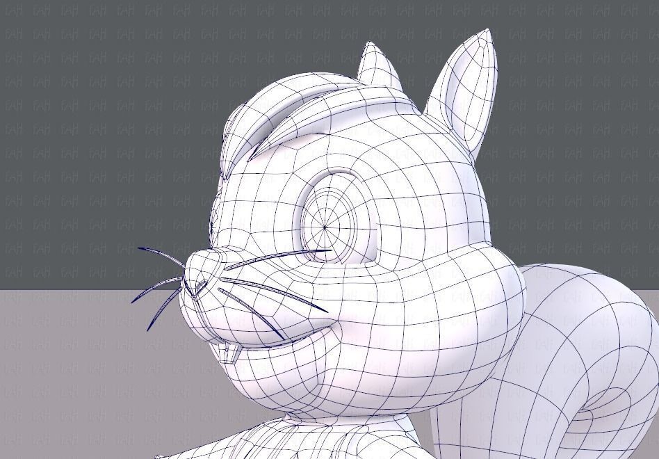 Squirrel V02 Low-poly 3D model_32
