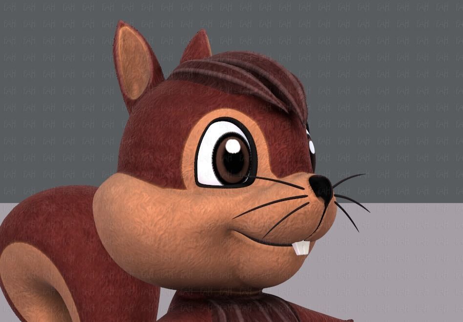 Squirrel V02 Low-poly 3D model_18