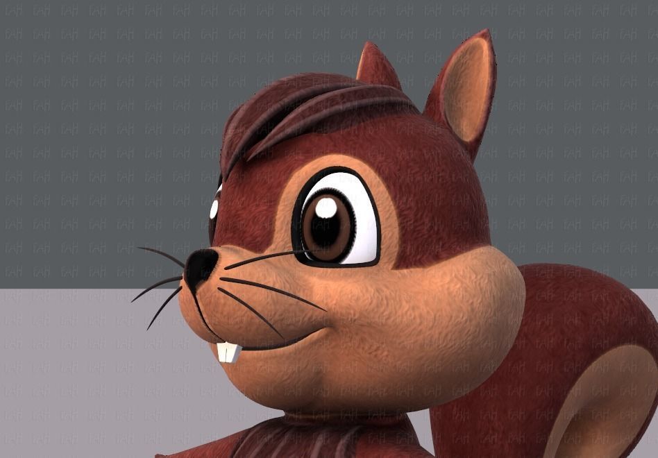 Squirrel V02 Low-poly 3D model_24
