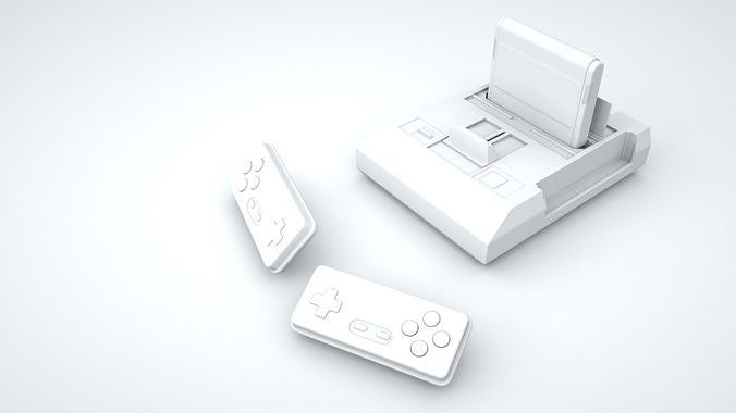 C4D modeling rendering - small bully game console 3D model