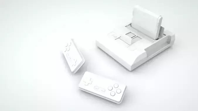 C4D modeling rendering - small bully game console